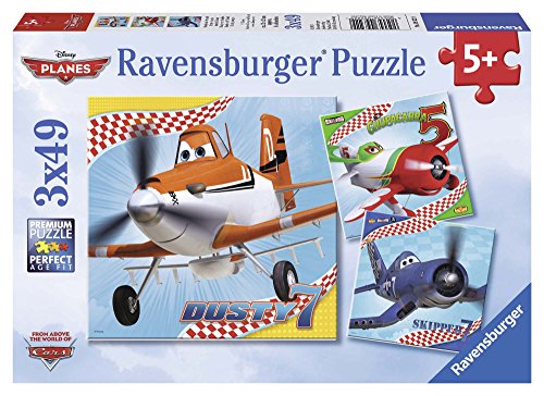 Ravensburger 09322 - Disney Planes: Dusty und Freunde - 3 x 49 Teile Puzzle