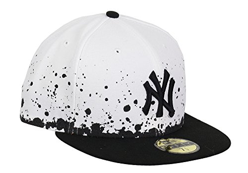 New Era Panel Splatter NY Yankees Cap 7 3/4 white/black