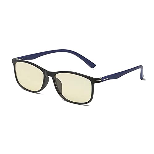 DYXIA Brillen mit blaulichtfilter-Blaulichtfilter Brille gegen Augenbelastung UV blockieren, Leicht Rechteck Brille, Federscharnier, TR90, UV400, 54mm (Color : Schwarz)