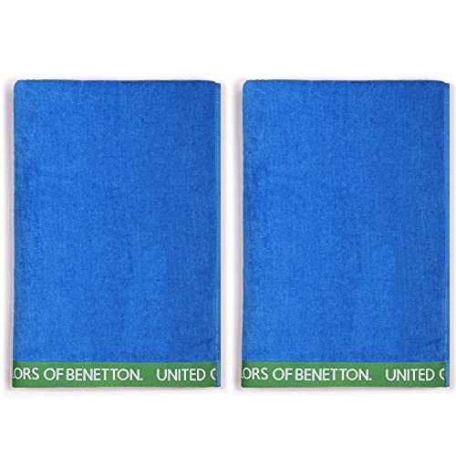 UNITED COLORS OF BENETTON. Set mit 2 Strandtüchern, 90 x 160 cm, 380 g/m², 100 Baumwolle, Benetton, 90 x 160 cm, Blau