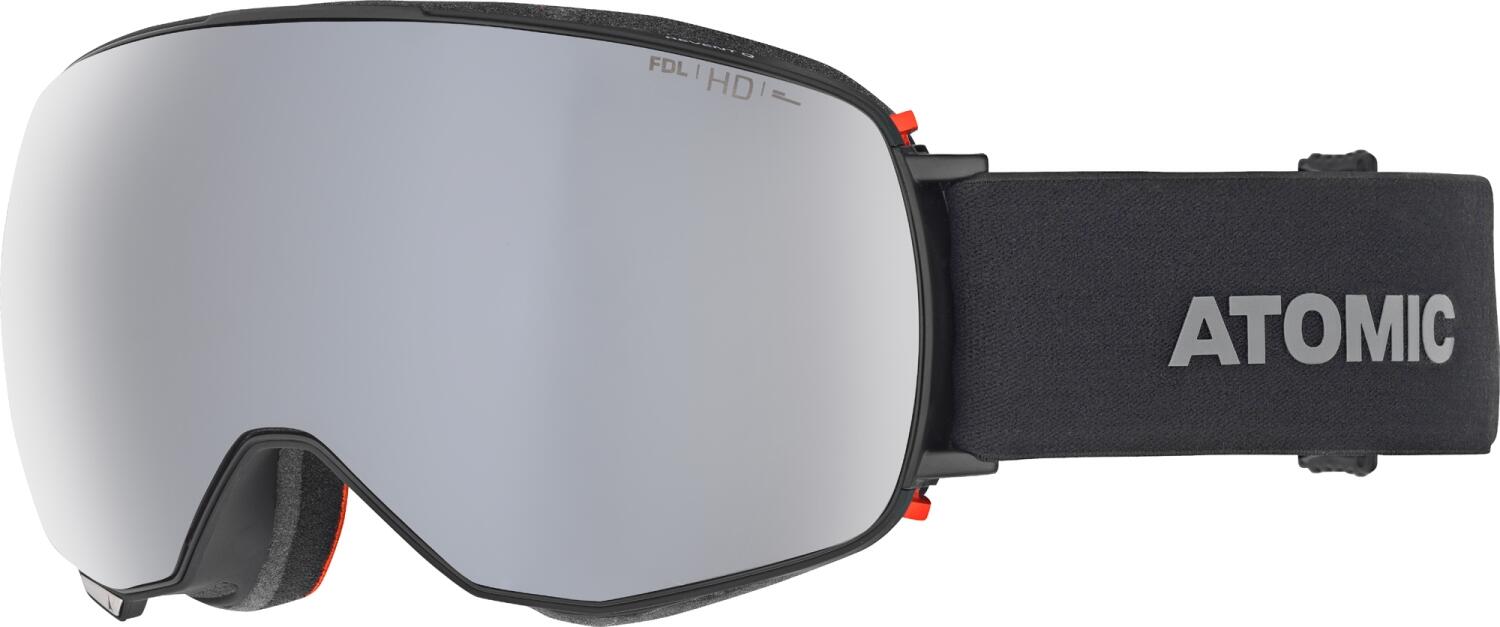 ATOMIC Revent Quick Click HD Skibrille (Farbe: Black, Scheibe Silver HD (extra Lens Yellow Blue HD))