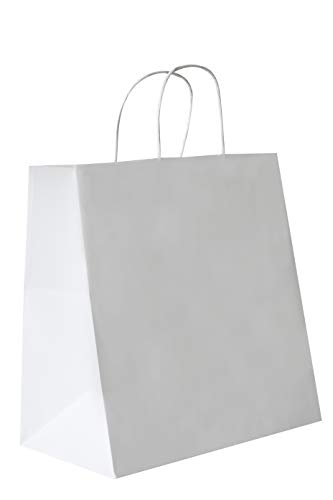 Carte Dozio Shopper aus Kraftstoff mit quadratischem Boden, weiß, gedrehter Griff, f.to cm 27 + 17 x 29 cm, 50 Stück