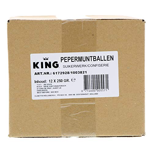 King Pfefferminzbällchen - 12 Beutel x 250 Gramm