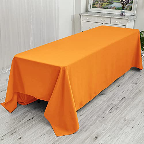 XQSSB Tisch Decke Wasserabweisend Lotuseffekt Anti Eisen Dick Tischtuch Fleckschutz Pflegeleicht Orange 220 × 320 cm