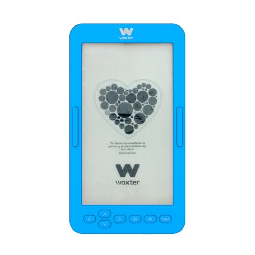 Woxter E-Book Scriba 195 S - Blue-Compact-Leser elektronischer Bücher von 4,7 Zoll (960x540, E-Ink Perl White Screen, EPUB, PDF) 4 GB, mehr als 2000 Bücher, Blaue Farbe aufbewahren