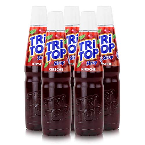 Tri Top Getränke-Sirup Kirsche 600ml - wenig Zucker & kalorienarm (5er Pack)