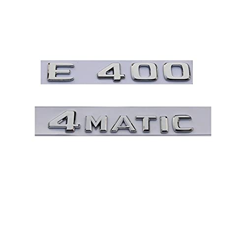 Chrome ABS Hinten Stamm Buchstaben Abzeichen Abzeichen Emblem Embleme Aufkleber,für Mercedes Benz W212 W213 E Klasse E400 4MATIC 2017