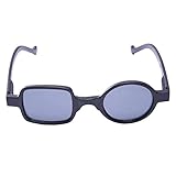 XMYNB Sonnenbrille Punk Asymmetrische Runde & Square Sonnenbrille Frauen & Männer Floral Sonnenbrille Uv Eyewear Brillen-Black