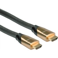 Roline Premium - HDMI-Kabel mit Ethernet - HDMI männlich zu HDMI männlich - 7.5 m - Doppelisolierung - Schwarz - 4K Unterstützung