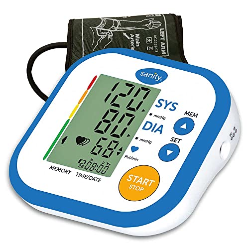 Sanity - Blutdruckmessgerät Simple - schnelle & präzise Blutdruckmessung - Einfache Bedienung - gratis Etui für das komplette Zubehör