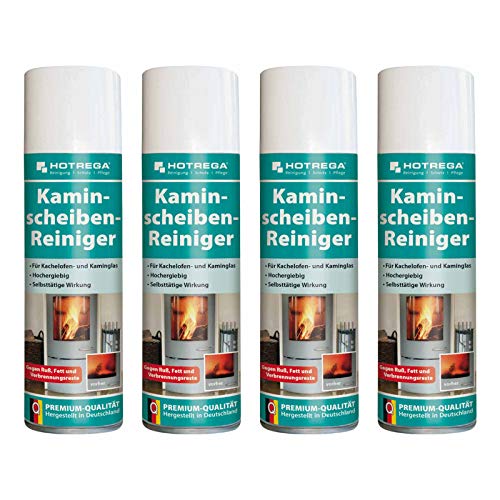 Hotrega H130907 Kaminscheiben-Reiniger - 4er Set