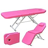 PVC Klappmassagebett Spa Salon Schönheitsbett Massagebett Massagestuhl Kosmetikliegen Pink