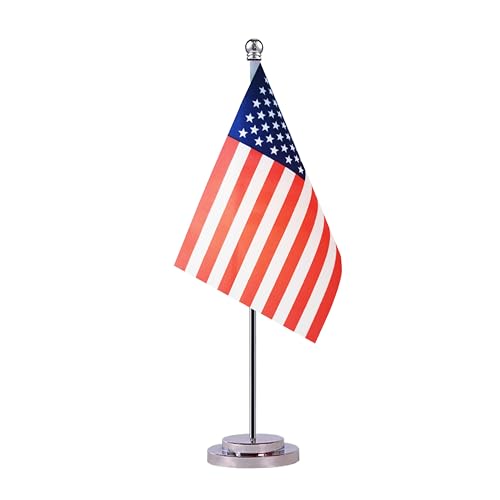 Amerikanische Tischflagge, Tischflagge, kleine Mini-USA-Flagge, Miniatur-Flagge, internationale Weltlandflaggen, Festivals, Veranstaltungen, Feiern, Bürodekoration (Amerika)