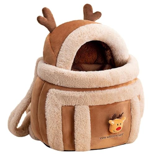 Tasche Für Kleine Haustier Hund Rucksack Tragbare Katze Reise Winter Haustier Käfig Plüsch Warm Für Kätzchen Hund Rucksäcke Vorne Für Hunde