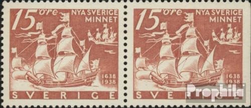 Prophila Collection Schweden 246B/Dr Paar postfrisch ** MNH 1938 Auswanderer (Briefmarken für Sammler) Seefahrt/Schiffe