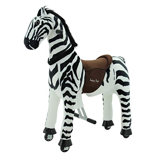 Sweety Toys 11384 Reittier Gross Zebra auf Rollen für 4 bis 9 Jahre -Riding Animal