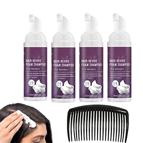 KERA'GRO Haar-Belebungsschaum Shampoo, KERA'GRO Profi Haar-Belebungsschaum Shampoo,Kera'gro Essence Hair-Revive Foam Shampoo, KERA'GRO Hair-Revive Foam Shampoo, Behandlung gegen Haarausfall (4Pcs)