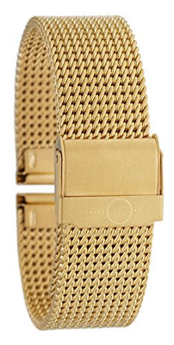 Eichmüller massives 18mm BandOh Edelstahl Milanaise Uhren Armband PVD-vergoldet