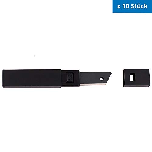 SMART Ersatzklingen für Cuttermesser Universalmesser Taschenmesser Messer groß 18mm a'10 schwarz 10 Stück