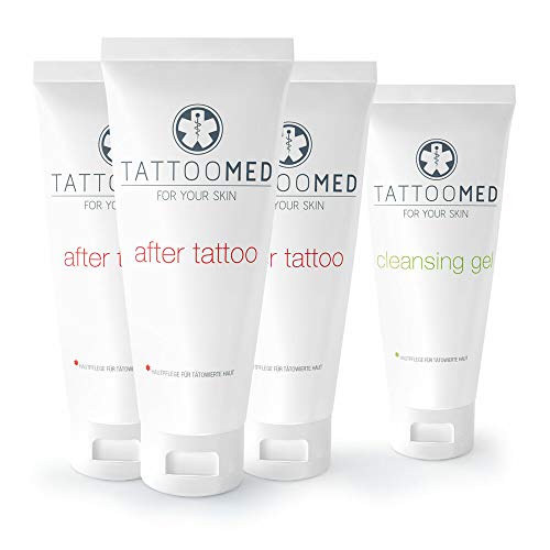 TattooMed Tattoo-Pflege für tätowierte Haut - Complete Care Bundle XL - Medizinisches Komplettpflegesystem
