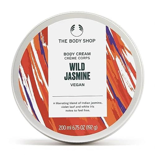 The Body Shop Vegane Körpercreme mit wildem Jasmin Pflegender Balsam für alle Hauttypen Antihaft, feuchtigkeitsspendend 96 % natürliche Inhaltsstoffe, mit Sheabutter, 200 ml