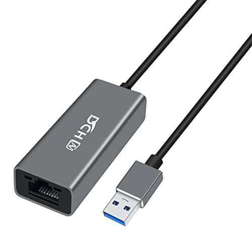 DTech USB auf Ethernet Adapter 3.0 10/100/1000MBps Gigabit Wired Netzwerkkabel Konverter mit LED Anzeigen für Laptop Notebook Desktop Computer Router Modem Internetverbindung