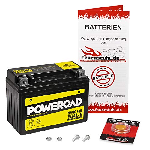 Gel-Batterie für Honda NB 50 Melody (AB07) wartungsfrei, einbaufertig, startklar, inkl. 7,50€ Pfand