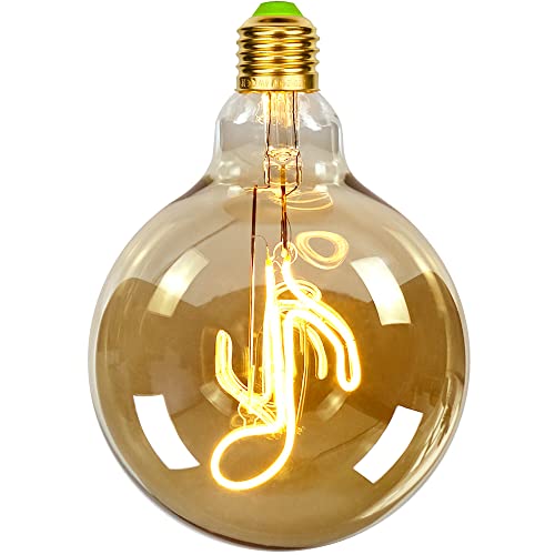 TIANFAN Vintage LED-Lampen Big Globe G125 4W 220 / 240V Alphabete Spezielle dekorative Glühbirne Super Yellow Warm (Quaver)