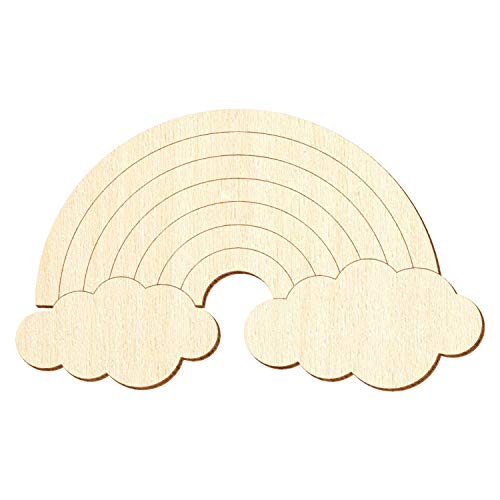 Holz Regenbogen V3 - Deko Basteln 5-50cm, Pack mit:10 Stück, Breite:12cm breit