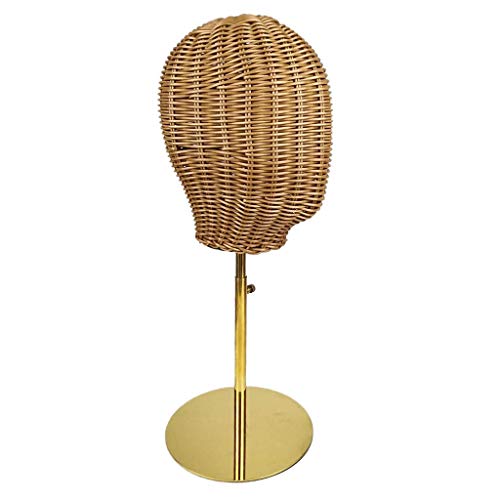 Tubayia Metall Schaufensterpuppe Kopf Hutständer Perücke Hut Display Halter Organizer (Golden)