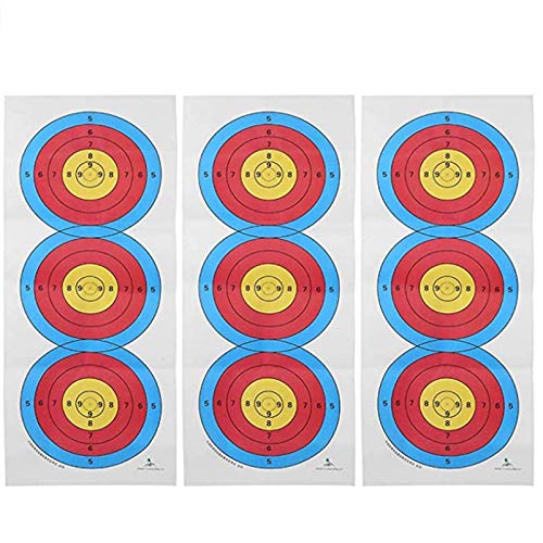 3 Spot Paper Face Target, 50 Stück Target Paper Bogenschießen Papier-Schießzubehör für das tägliche Training 60x25 cm im Freien