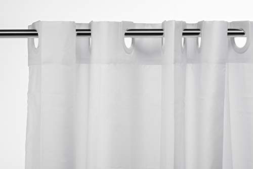 Croydex Textil-Duschvorhang, mit Ösen, Weiß
