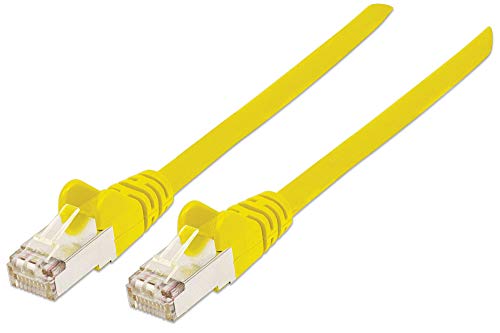intellinet 741125 Netzwerkkabel Cat7-Rohkabel mit Cat6a-Stecker 100% Kupfer LS0H 15m gelb