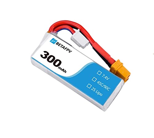 YUNIQUE Deutschland 1 Stück Lipo Akku 7,4 V 300 mAh 45C 2S HV Batterie XT30 18 AWG Silikondraht für 2S Whoop