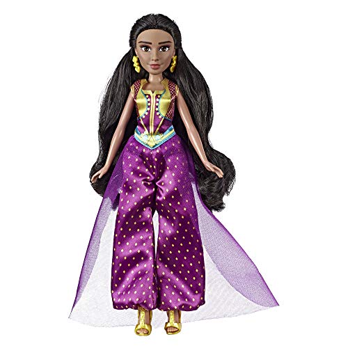 Disney Prinzessin Jasmin Puppe mit Outfit, Schuhen und Accessoires, inspiriert von Disneys Aladdin Realverfilmung, Spielzeug für Kinder ab 3 Jahren