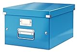 Leitz, Mittelgroße Aufbewahrungs- und Transportbox, Blau, Mit Deckel, Für A4, Click & Store, 60440036