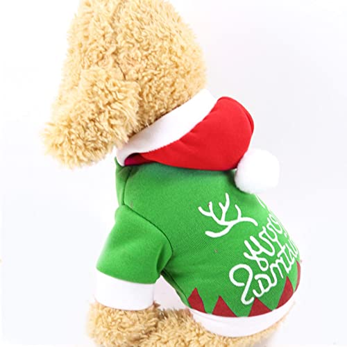 UKKO Hundemäntel Haustier Weihnachtskleidung Hund Mantel Mantel Hoodie Warme Hund Jumpsuit Nette Dinosaurier Kostüm Kleines Und Mittleres Hund Kostüm-Elk,M