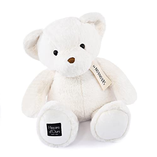 Histoire d'Ours - Der Teddybär weiß 40 cm – 40 cm – Geschenk zur Geburt – HO3221