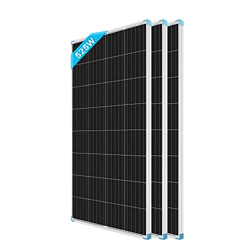 RENOGY 525W 12 Volt (schlankes Design) Solarmodul Monokristallin Solarpanel Photovoltaik Solarzelle Ideal zum Aufladen von 12V Batterien Wohnmobil Garten Camper Boot （175WX3）