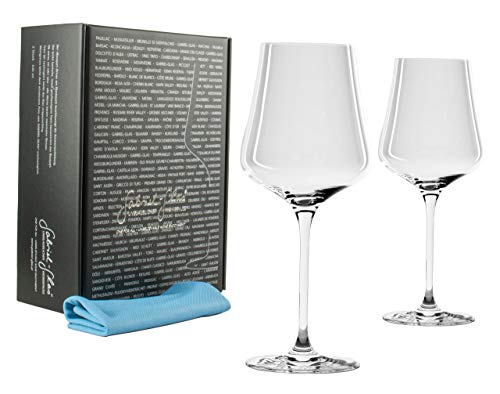 Palatina Werkstatt ® Gabriel-Glas | Standart Edition 2er Set | sensationelles Weinglas/Universalglas | 150 Gramm | spülmaschinenfest + spezielles Pflegetuch