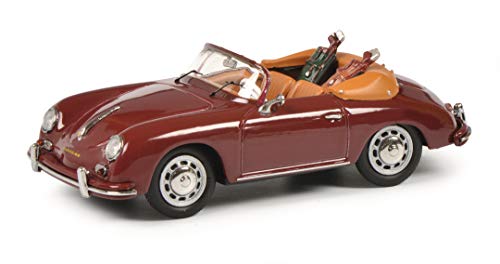 Schuco 450268800 Porsche 356A Cabrio Golf, mit 2 Golftaschen, Modellauto, 1:43, rot, Limitierte Auflage