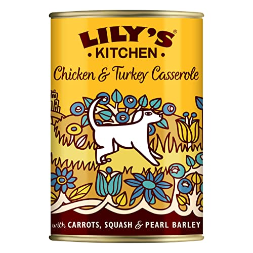 Lily's Kitchen Natürliches Nassfutter für ausgewachsene Hunde, Dosen, Huhn und Truthahn (6 x 400g dosen)