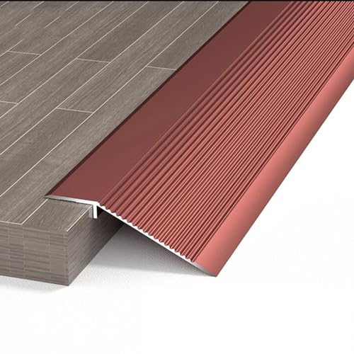 Kantenstreifen aus Aluminiumlegierung, Crimpstreifen for Holzböden, Schwellen-High-Low-Schnallengrößenabfallstreifen, Fliesen-Universalschnallenstreifen aus Metall (Color : F)