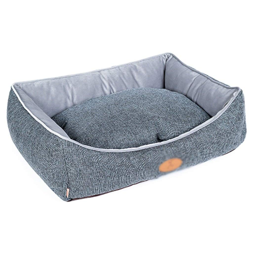MMAWN Selbstwärmendes Haustierbett for Small Medium Dog Plush Rectangle Nest Puppy Schlafsack Kissen (Size : L-90 * 70 * 27cm)