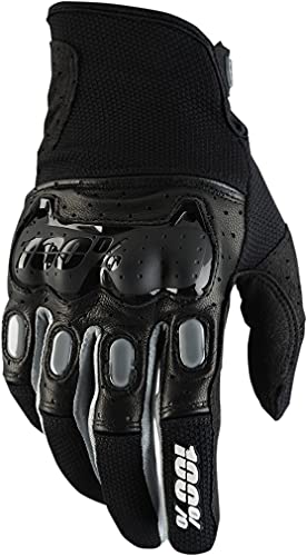 100% 10007-001-10 Derestricted Handschuhe Schwarz/Grau - S