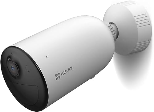 EZVIZ Akku Kamera, 100% kabellos, 2MP Außenkamera mit PIR Sensor und Farbnachtsicht, aktive Verteidigung mit Siren und Spotlight, Zwei-Wege-Audio, 5400mAh Batterie. KI Personenerjennung verfügbar, CB3
