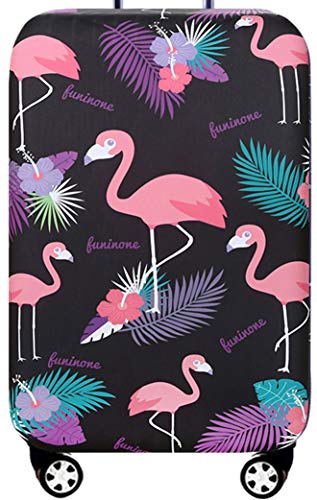 Hayisugal Kofferschutzhülle elastische Kofferschutzbezug extra dick Gepäckschutz Kofferbezug Kofferhülle Luggage Cover Koffer Hülle Schutzbezug mit Reißverschluss, Flamingo-6, XL (29-32 Zoll)