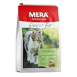 MERA finest fit Outdoor, Katzenfutter trocken für aktive Katzen, Trockenfutter aus frischem Geflügel und Reis, gesundes Futter für Freigänger, ohne Zucker (4 kg)