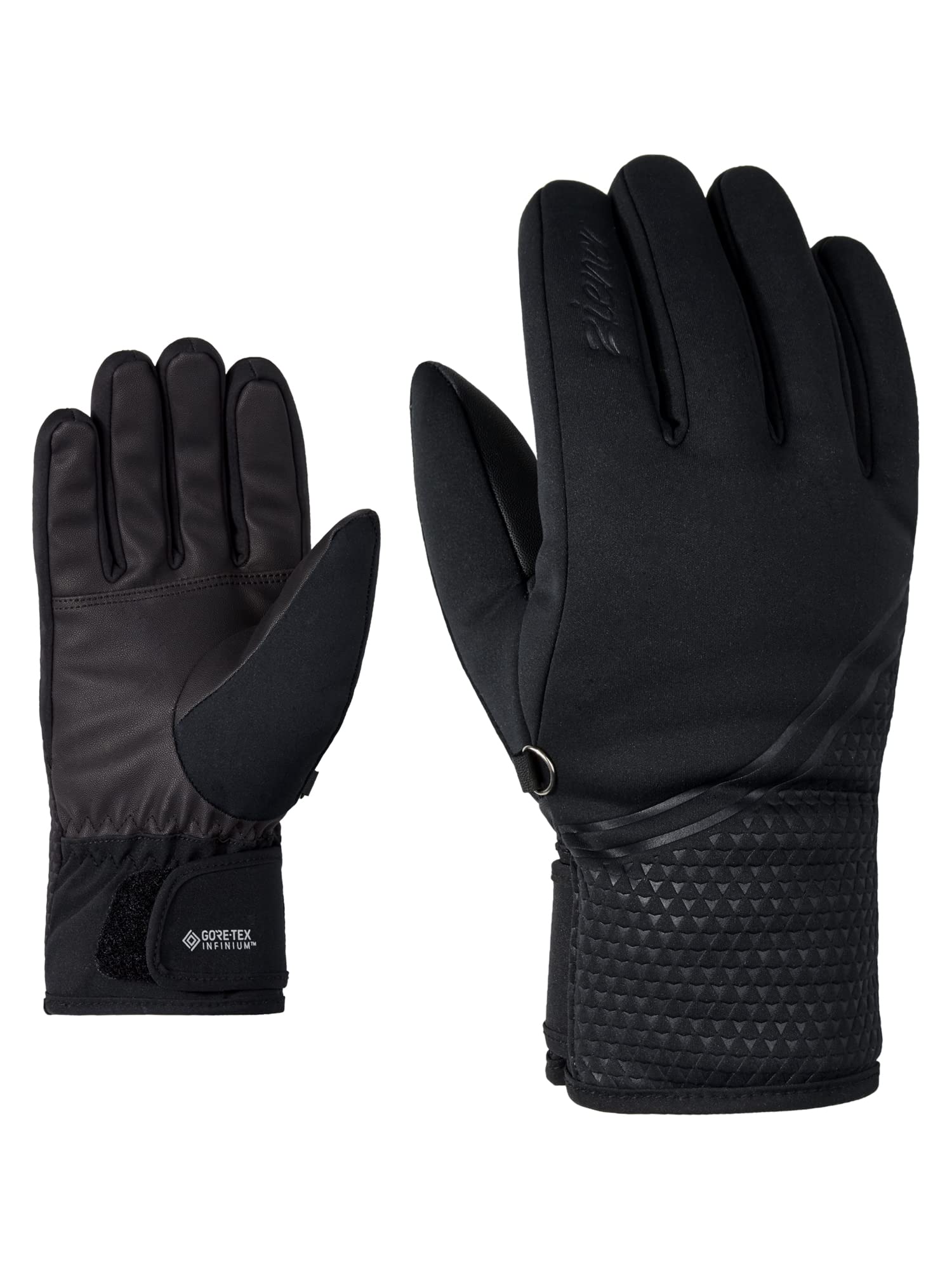 Ziener Damen Kanta GTX INF Ski-Handschuhe/Wintersport | Atmungsaktiv, Warm, Winddicht, Soft-Shell, Black, 6,5