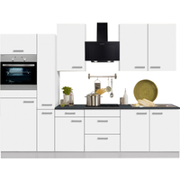 OPTIFIT Küchenzeile mit E-Geräten 'OPTIkompakt Oslo' weiß/anthrazit 300 cm